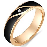 Золотое обручальное кольцо с бриллиантом, 1556190