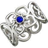 Серебряное кольцо с синт. шпинелью, 1616862
