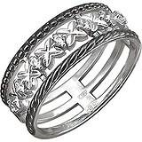 Женское серебряное кольцо с куб. циркониями, 1619422