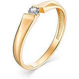 Золотое кольцо с бриллиантом, 1633502