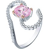 Женское серебряное кольцо с куб. циркониями, 1669086