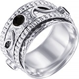 Женское серебряное кольцо с ониксами, 1676510
