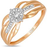 Золотое кольцо с бриллиантами, 1700830