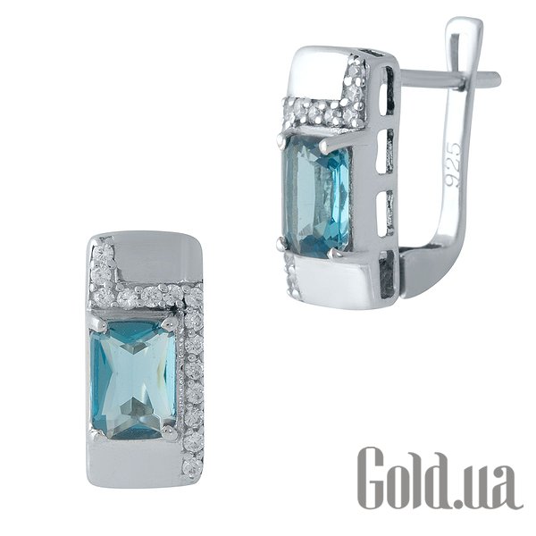 

Серьги Fresh Jewelry, Серебряные серьги с топазами и куб. циркониями