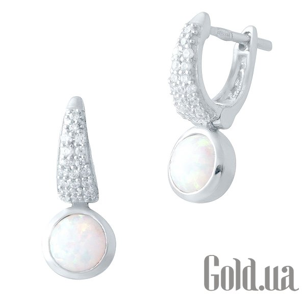 

Серьги Fresh Jewelry, Серебряные серьги с опалами и куб. циркониями