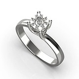 Золотое кольцо с бриллиантами, 1768926