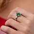 Женское серебряное кольцо с малахитом - фото 3
