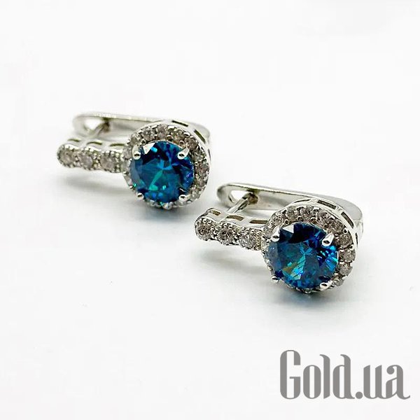 

Серьги Silvex925, Золотые серьги с куб. циркониями