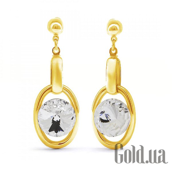 

Серьги с подвесками Kobi, Желтый, Серьги с кристаллами Swarovski в позолоте
