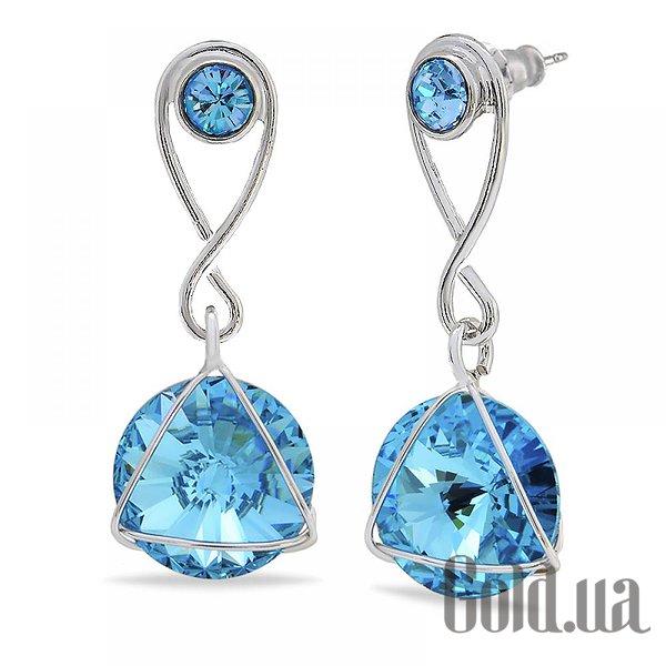 

Серьги с подвесками Kobi, Стальной, Серьги с кристаллами Swarovski