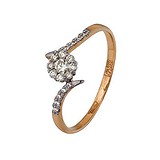 Женское золотое кольцо с бриллиантами, 1513951