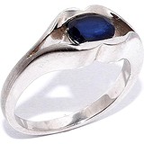 Silver Wings Женское серебряное кольцо с сапфиром, 1618399