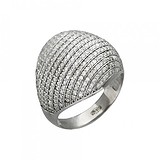 Женское серебряное кольцо с куб. циркониями, 1620447