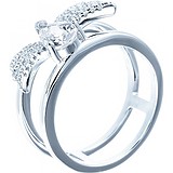 Женское серебряное кольцо с куб. циркониями, 1669087