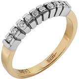 Золотое обручальное кольцо с бриллиантами, 1672927