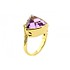 Женское золотое кольцо с аметистом и бриллиантами - фото 1