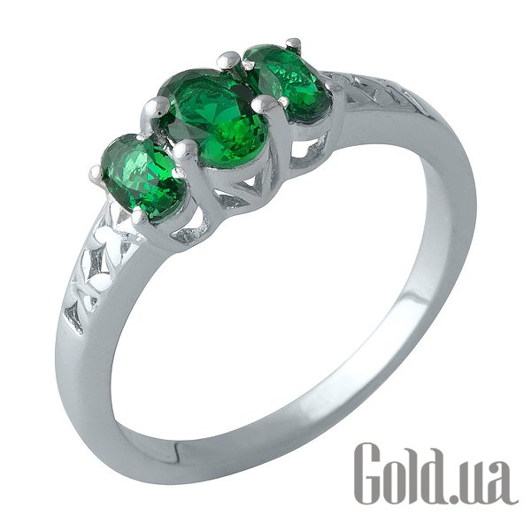 

Женские кольца Fresh Jewelry, Женское серебряное кольцо с синт. изумрудами, 18.5