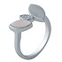 Женское серебряное кольцо с перламутром и куб. циркониями - фото 1