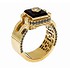 Мужское золотое кольцо с бриллиантами - фото 1