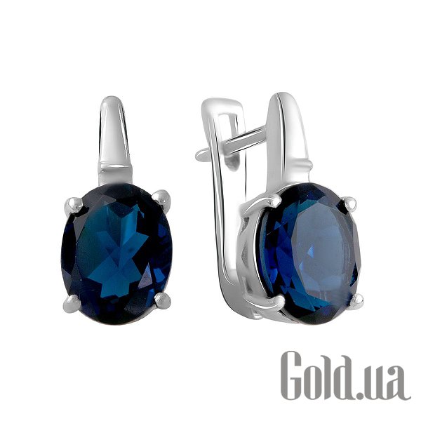 

Серьги Fresh Jewelry, Серебряные серьги с синт. сапфирами