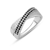 Женское серебряное кольцо с куб. циркониями, 1755615