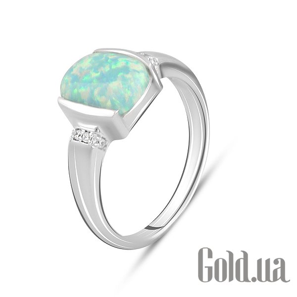 

Женские кольца Fresh Jewelry, Женское серебряное кольцо с куб. циркониями и опалом, 18.5