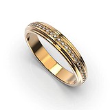 Золотое обручальное кольцо с бриллиантами, 1768159