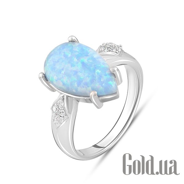 

Женские кольца Fresh Jewelry, Женское серебряное кольцо с куб. циркониями и опалом, 18