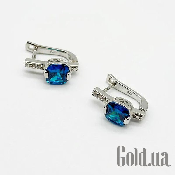 

Серьги Silvex925, Золотые серьги с куб. циркониями