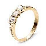 Золотое обручальное кольцо с куб. циркониями, 1536736