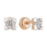Золотые серьги с кристаллами Swarovski, 1547232