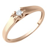 Золотое кольцо с бриллиантом, 1550560