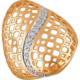 Женское золотое кольцо с куб. циркониями, 1614048