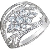 Женское серебряное кольцо с куб. циркониями, 1615328