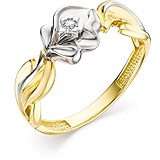 Женское золотое кольцо с бриллиантом, 1622240