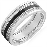 Золотое обручальное кольцо с бриллиантами и эмалью, 1664736