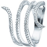 Женское серебряное кольцо с куб. циркониями, 1669344
