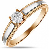 Золотое кольцо с бриллиантом, 1691616