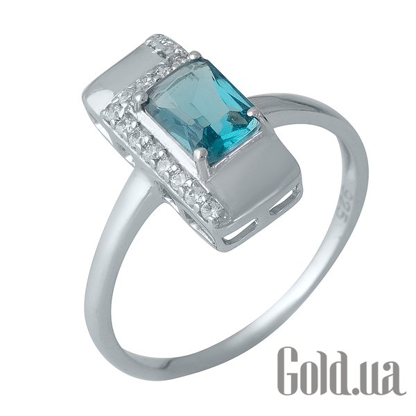 

Женские кольца Fresh Jewelry, Женское серебряное кольцо с топазом и куб. циркониями, 18