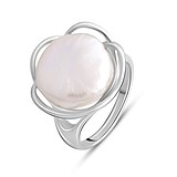 Женское серебряное кольцо с культив. жемчугом (2079491), фотографии