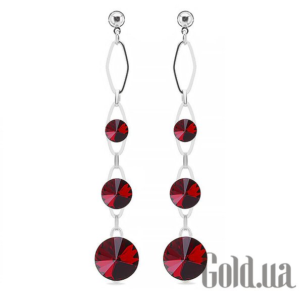 

Серьги с подвесками Kobi, Стальной, Серьги с кристаллами Swarovski