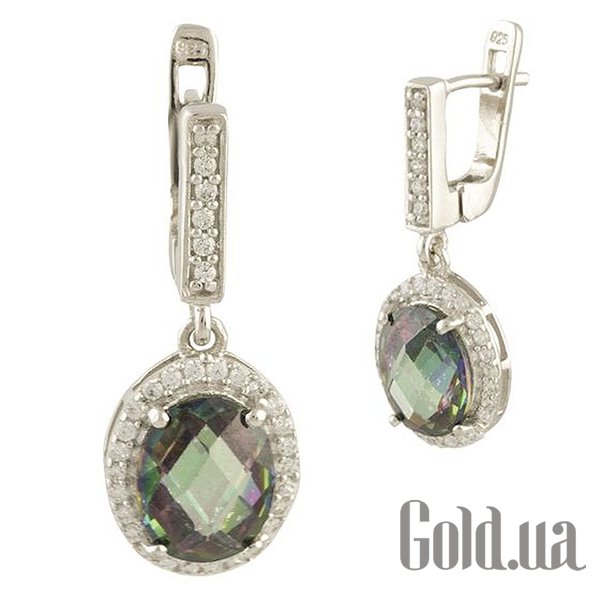 

Серьги с подвесками Fresh Jewelry, Серебряные серьги с топазами и куб.циркониями