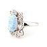 Женское серебряное кольцо с куб. циркониями и синт. опалом - фото 2