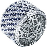 Женское серебряное кольцо с куб. циркониями, 1670369