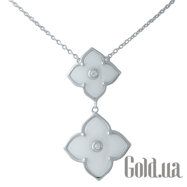 

Женские колье Fresh Jewelry, Серебряное колье с керамикой и куб. циркониями, 40