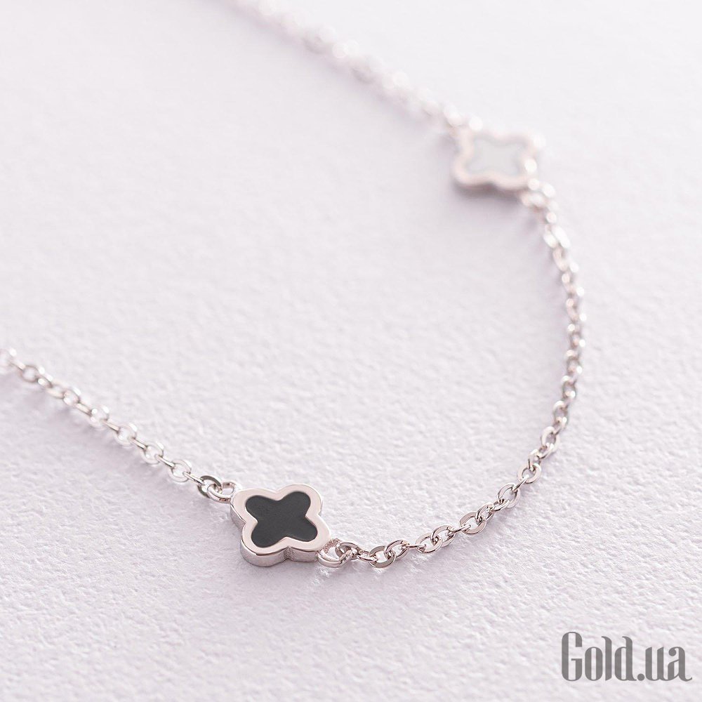 Серебряное колье с эмалью onx181119 – изображение 2