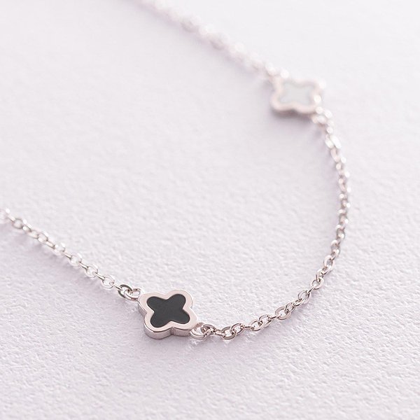 Серебряное колье с эмалью onx181119 – изображение 2