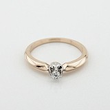 Золотое кольцо с бриллиантом, 1782753