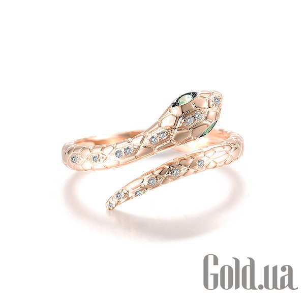Каблучка Lurie Jewelry Жіноча золота каблучка з гранатами та діамантами, 16.5