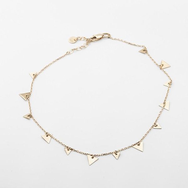 Золотой браслет на ногу